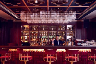 Quầy Wine Bar thiết kế độc đáo tại nhà hàng cao cấp GU Bistronomy